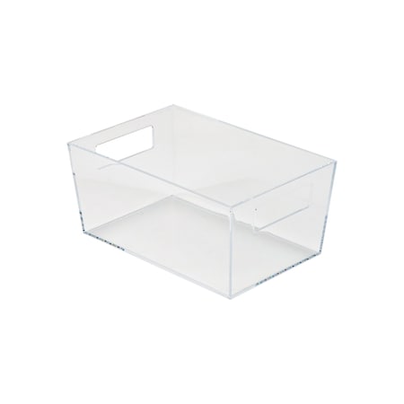 Simplify Storage Bin, Plastic, Super Clear, 10 in H, 6.75 in W, 10 in L 24025